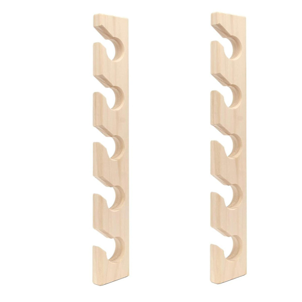 2 st hattställ för vägg i trä, basebollkepshållare för väggmontering, vertikala hattställ för garderob (FMY) Wood Color