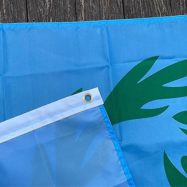 Anpassad flagga 90*150 cm Historisk flagga för Eritrea 1952-1962 ) Storlek Juldekorationer för hemflagga Banner (FMY) Blue and White Stripe 60 x 90cm