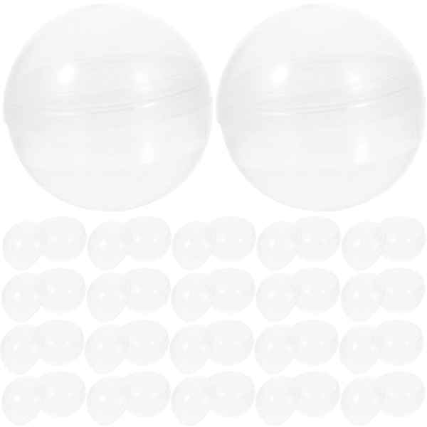 100 kpl muoviset läpinäkyvät pallot Monikäyttöiset kierretyt pyöreät pallot kirkkaat täytettävät tartuntapallot (FMY) As Shown 5X5cm
