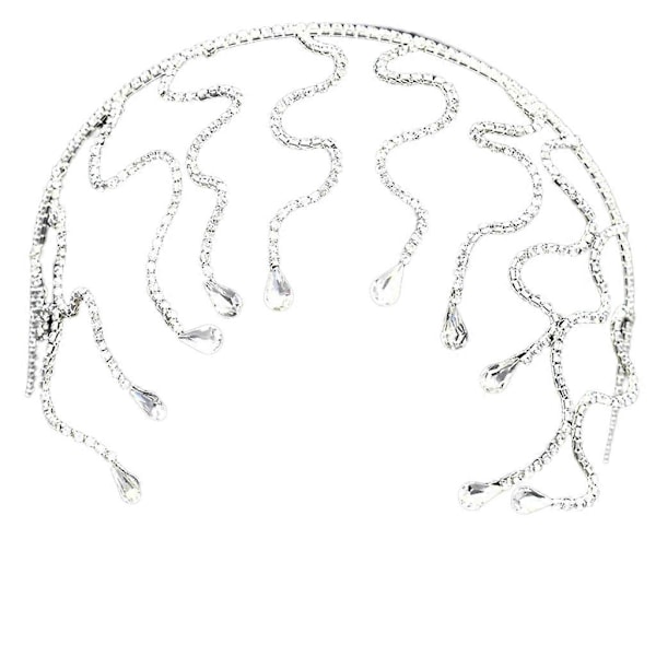 Rhinestone Snake Hårband Bröllopshårband MedusaHårband Snake HeadChain  (FMY) Silver