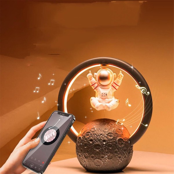Magnetisk svävande trådlös högtalare med Rgb-ljus, coola prylar Flytande högtalare 360 ​​graders rotation (en upphängd guld) (FMY)