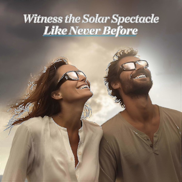 Solförmörkelseglasögon (2-pack) 2024 CE- och ISO-certifierade säkra glasögon för direkt solvisering NASA-godkända 2024 (FMY)