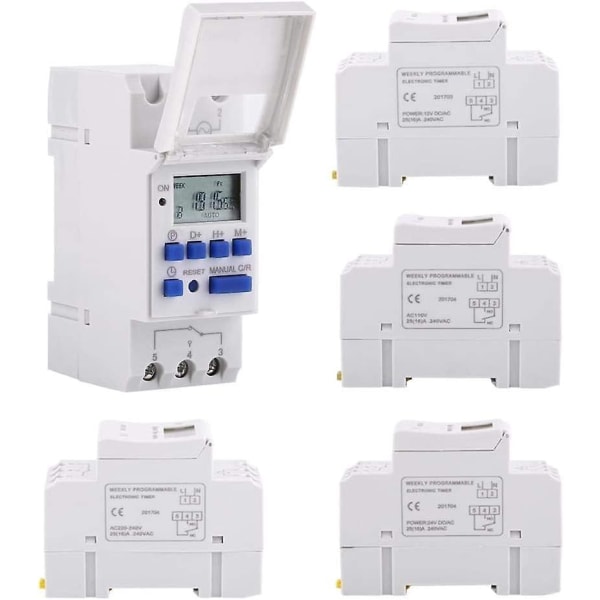 Din Rail Digital Programmable Timer Switch Weekly 7 Day Lcd Display Programmable Electronic Relay (220v)  (FMY)