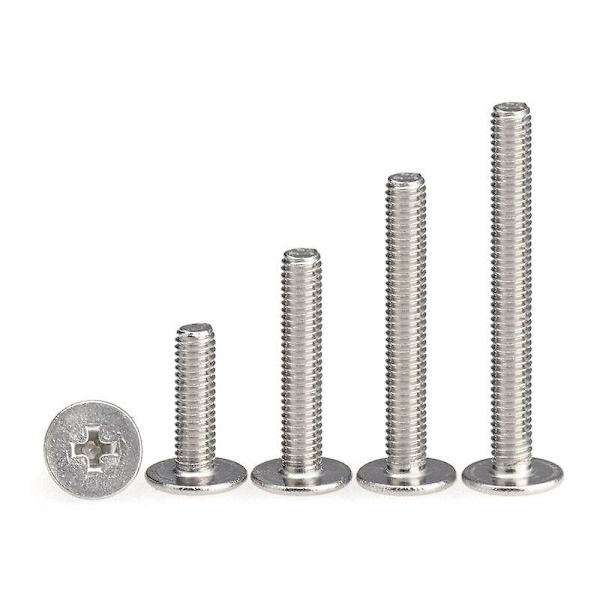 10/25 stk cm m2 m2.5 m3 m4 m5 m6 a2 304 rustfritt stål kryss phillips ultra tynn super lav flat wafer hodeskrue bolt for bærbar PC (FMY) M2.5*25 25pcs