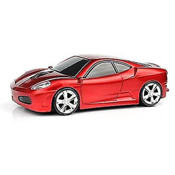 Langaton auton muotoinen hiiri ergonomiset optiset hiiret Usb 2.4g Mini-vastaanotin Windows-kannettavalle tietokoneelle Macille (FMY) Red