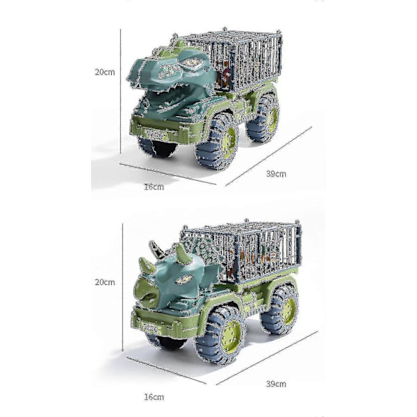 Barnens Dinosaurie Leksaksbil Stor Teknisk Lastbil Byggfordon Leksakspresent (FMY) 12 Little Dinosaurs