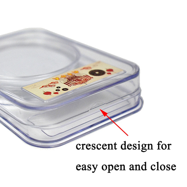10 stk. Universal 46 mm myntholder kapsel organiseringsboks displayplate med skumgummipakning for 16/20/25/27/30/38/46 mm myntsamling (FMY)