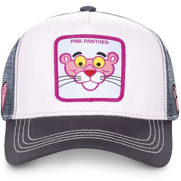 Pink Panther Mesh Cap Anime Patch Baseball Cap Buu Trucker Dad Hat Snapback Summer Breathable Outdoor Leisure Caps  (FMY) Pink Panther