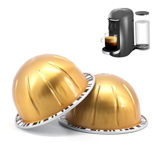 1 Sett med 40/80/150/230ML Kaffe Kapselskall Matkvalitet Gjenbrukbar Kaffe Kapselkopp for Nespresso Vertuo la  (FMY) D