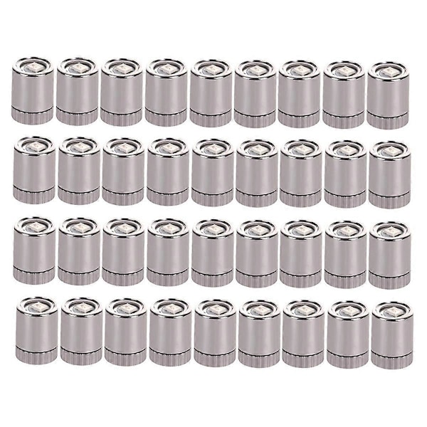 36 stk. Miniatyrlys for, Miniatyr LED-lys for håndverk, Mini Spotlights Batteridrevet (Varmhvit) (FMY) Silver