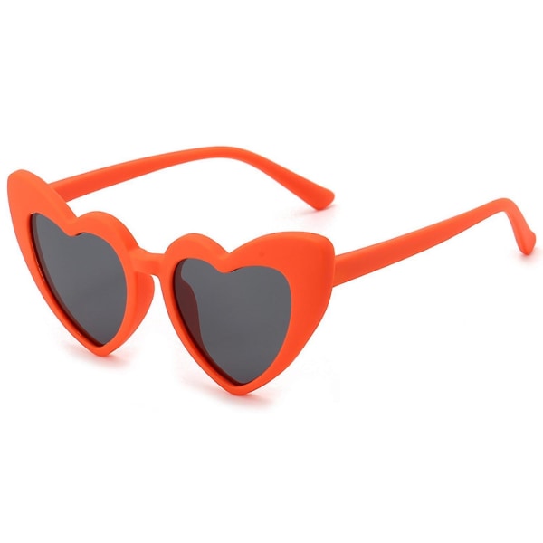 Barnsolglasögon Silikonpolariserade glasögon Barnsolglasögon Heart Solglasögon----orange (FMY)