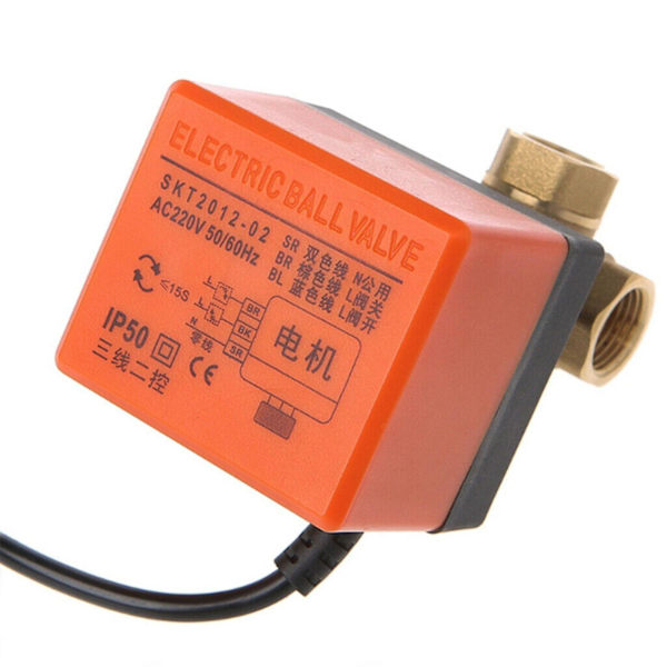 Dn20/dn25 220v 4w Elektrisk Motoriseret Kugleventil 2 Vejs 3 Tråds Messingventiler Værktøj  (FMY) DN20-3Wage