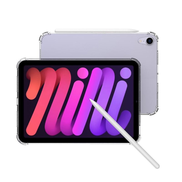 Passer for gjennomsiktig silikonveske for Ipad Mini 6-deksel Støtsikkert ultratynt klart etui for Apple 2021 Mini 6 Funda-deksel (FMY)
