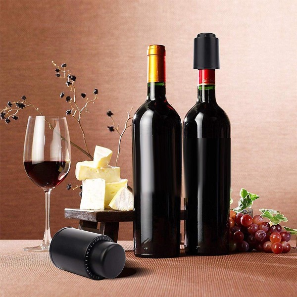 2-paks vinflaskepropp Vakuumvinpropper Gjenbrukbar vinbeholder Vinkorker Vinflaskepropp (FMY)