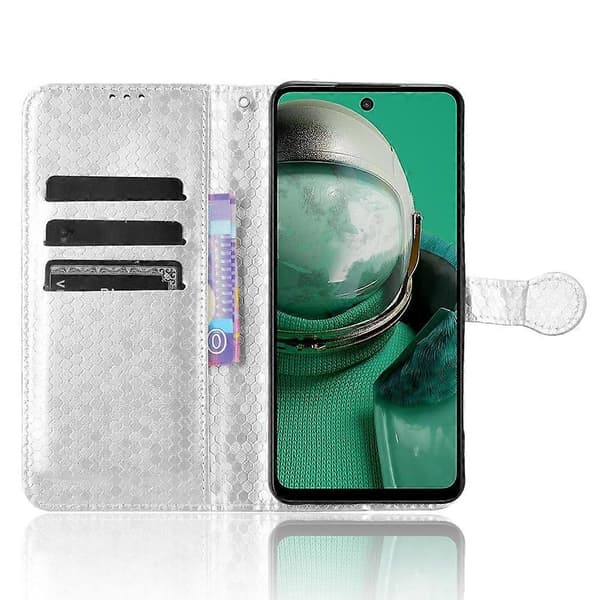 Läderfodral med pricktextur för HMD Pulse Pro / Pulse / Pulse+ (FMY) Silver