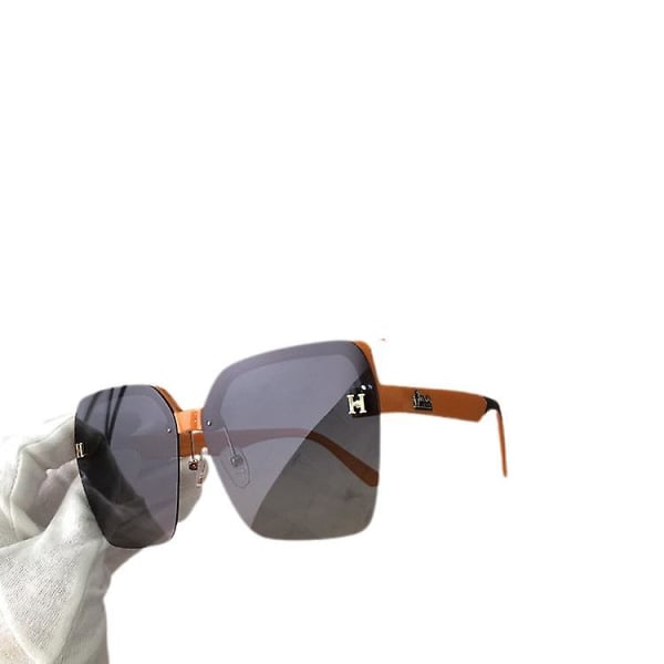 Motesolbriller Overdimensjonerte Uv400 firkantede briller for menn og kvinner - oransje (FMY)