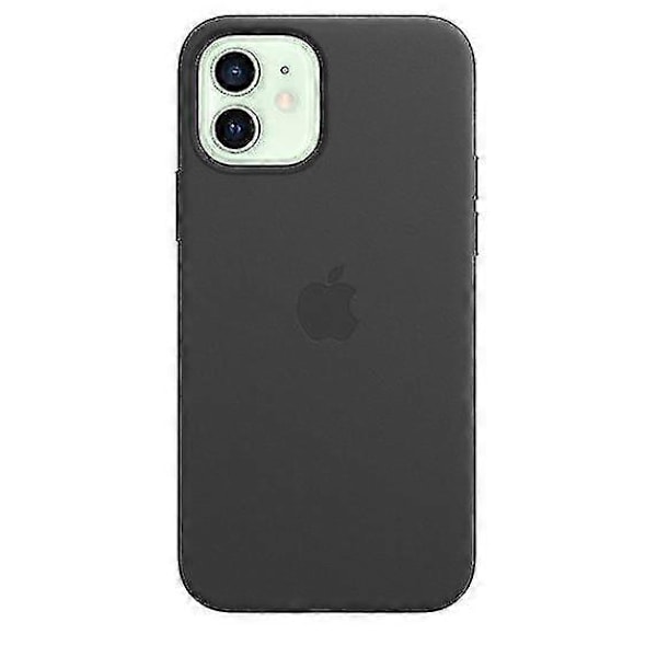 Læder Telefon Case Til Iphone 12/12 Pro Læder Case Med Magsafe  (FMY) Black