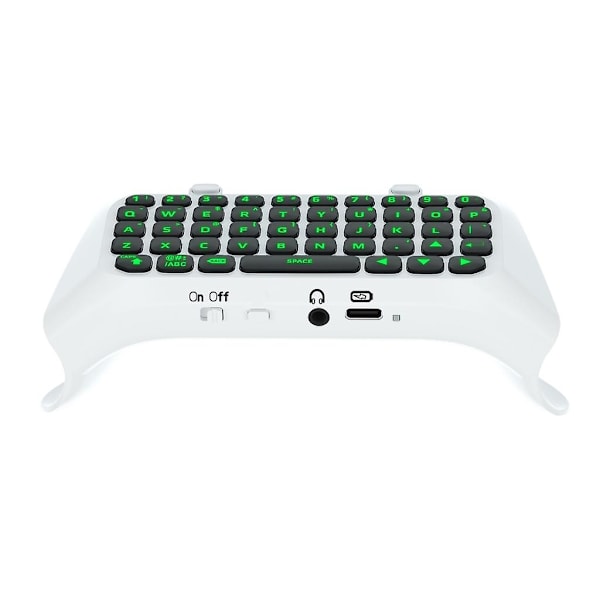 Chatpad-tangentbord för PS5 Edge-kontroll Bluetoothkompatibelt tangentbord med bakgrundsbelysning (FMY) White