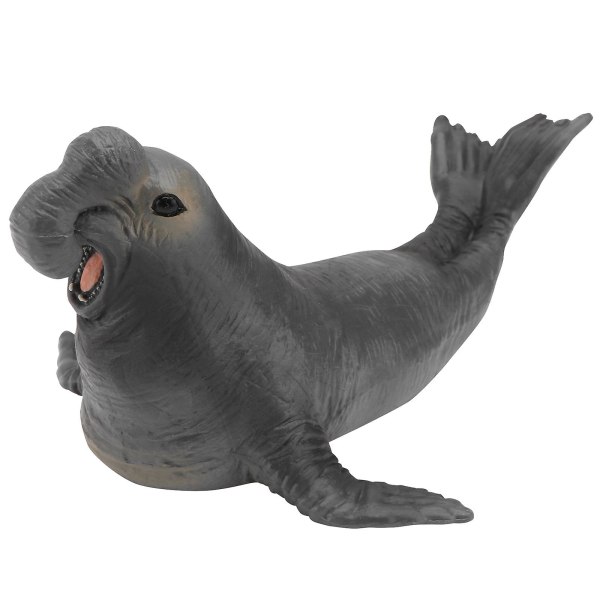 1 st simuleringsdjurmodell elefantsäl för barns pedagogiska leksak (mörkgrå) (FMY) Dark Grey 19x12.5cm