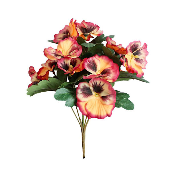 Sinknap 1 stk Kunstig Blomst Stemorsblomst Hage DIY Scene Fest Hjem Bryllup Håndverk Dekorasjon (FMY) Green 15cm