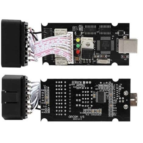 Interface diagnostisk tester, OPCOM 2012V CAN OBD2 Operator Firmware V1.99, USB, sort (FMY)