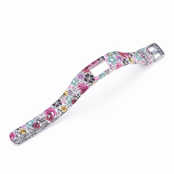 Til Garmin Vivofit 4 Gloss & Color Integreret Silikonurrem (FMY) Stick Flower