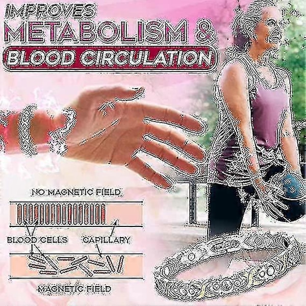 Magnetisk Terapi Menopause Lettelse Armbånd For Kvinner (FMY) Silver