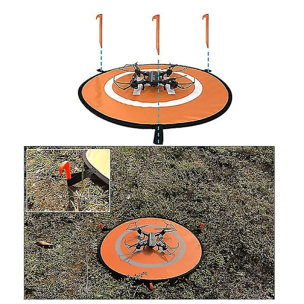 50/75/100cm Drone Landingsplads Vandtæt Lysende/Reflekterende Hurtigfold Quadcopter Landing Mat Med (FMY) M Reflective