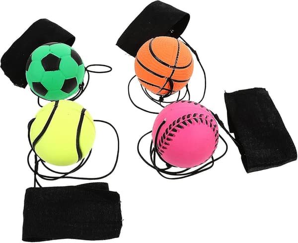 Bold Legetøj Håndledsretur Bold Håndledsrem Bold Fluorescerende Elastisk Bold Med Håndledsrem Og Snor Hoppebolde Håndleds Håndledsrem Legetøj Til Håndled (FMY) basketball