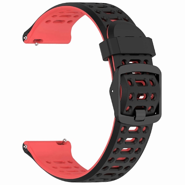 Coros Pace 2/ Apex 2/ Apex 42mm silikoniranneke kaksivärinen 20mm ranneke (FMY) Black Red