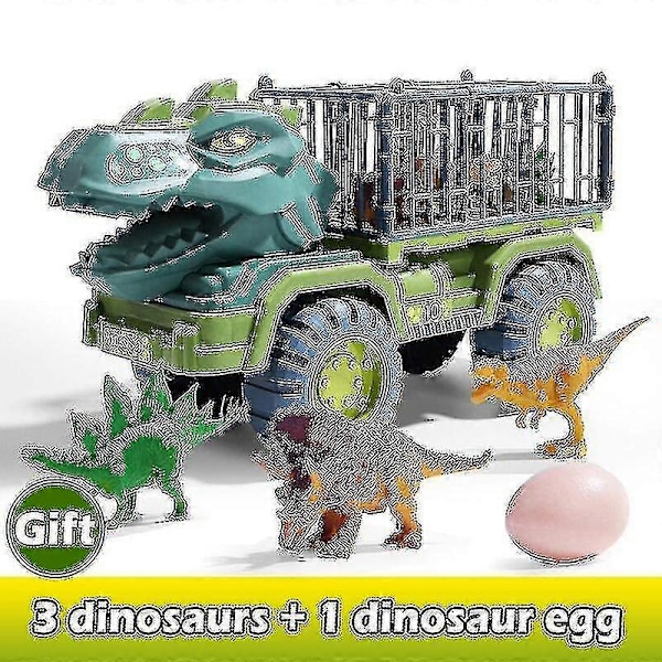 Barnens Dinosaurie Leksaksbil Stor Teknisk Lastbil Byggfordon Leksakspresent (FMY) 12 Little Dinosaurs
