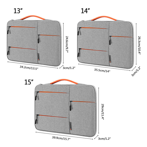 Laptopfodral för väska Handväska för 10\" 13\" 14\" 15 tums bärbar dator Vattentätt foder  (FMY)