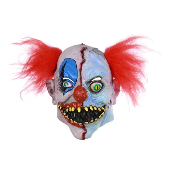 Halloween Horrific Demon Adult Scary Clown Mask Cosplay Rekvisitter Devil Zombie Mask With Wig Masquerade Party Costume Masks (FMY)