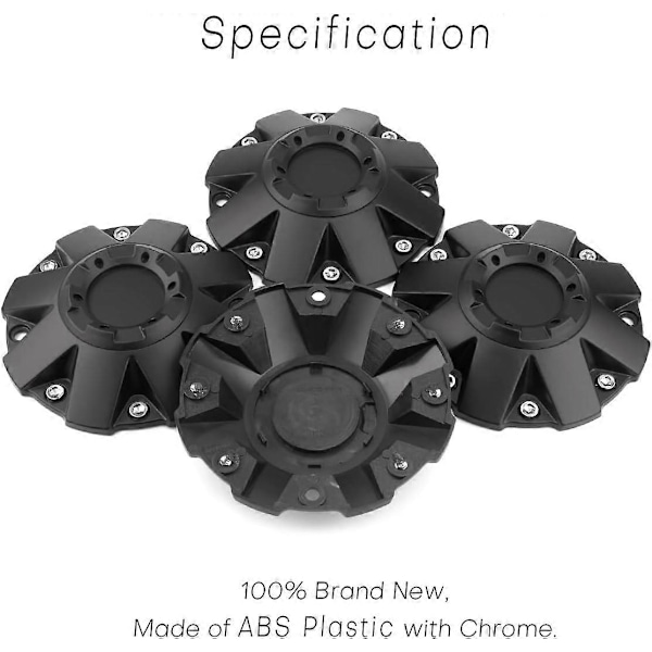 180mm 7.09in Hjulcenterdæksler til C806805-1 C108015-16B01 C806806 Hjulcenterdæksler, 4-pak Sort Centerdæksler Udskiftning (FMY) style2893