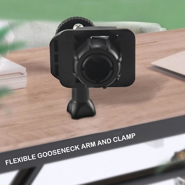 Webcam-stativ, Uppgraderat Webcam-fäste med Flexibel Svanhalsarm och Klämma, Passar för Webcam C9  (FMY) black
