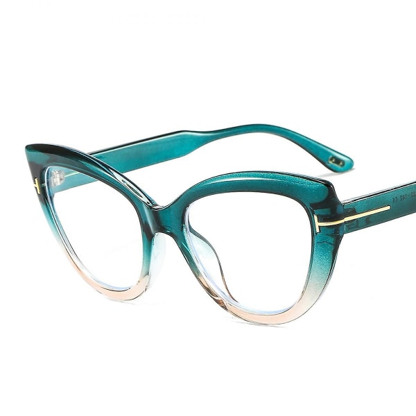 Cateye solbriller for kvinner Mote speilglass metallinnfatning (FMY)