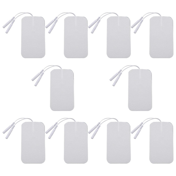 20 stk selvklebende elektrodeputer 2mm plugg gellapp for Tens akupunktur elektroterapi EMS massasjeapparat slankeanordning (FMY) white