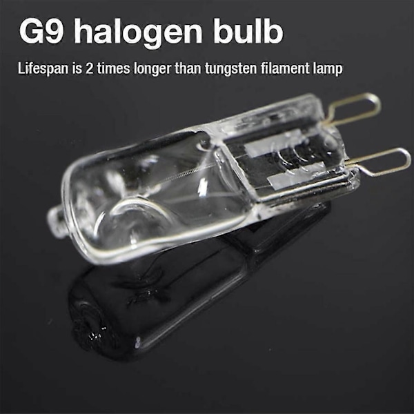 2 kpl G9 Uunin Valo Korkean Lämpötilan Kestävä Kestävä Halogeenilamppu Jääkaappeihin Uuneihin Tuulettimiin 40W 500 Pin Lamppu 230V (FMY)