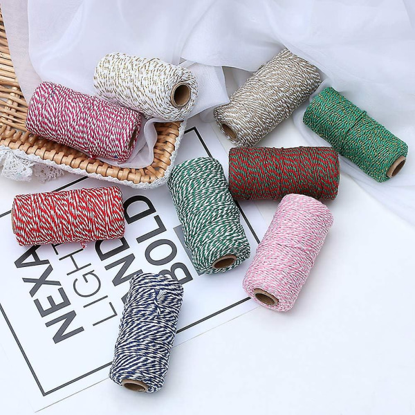 Bakers Twine, 1 rulle 109 Yards Cotton Twine Pakkestreng til gave (FMY)