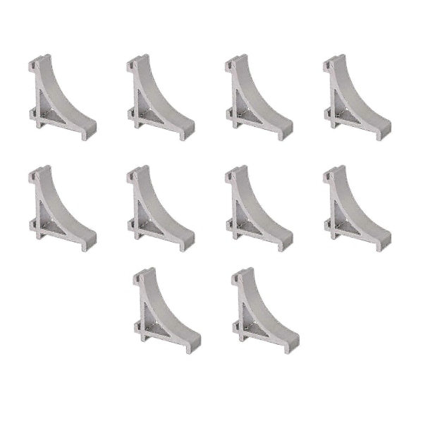 10 Stycken 2.3cm Aluminiumlegering Silver Kylskåpshylla Stödkrokar - B (FMY)