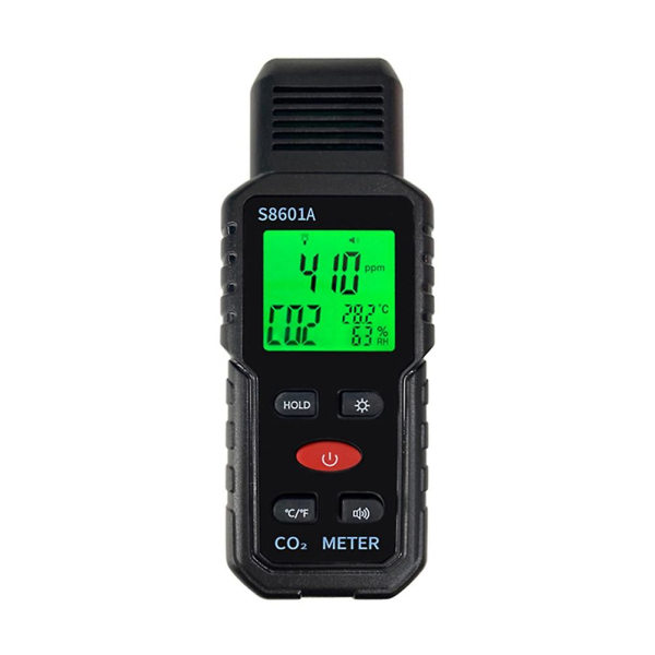 3 i 1 CO2-mätare Luftkvalitetsmonitor Handhållen 5000Ppm CO2-monitor Mätning Koldioxid / De  (FMY) BlackRed