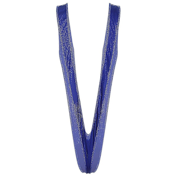 Monokini Baddräkt i Ett Stycke för Män, Enfärgad Djup V-ringad Bodysuit Mankini Badkläder Strandkläder (FMY) One Size Blue