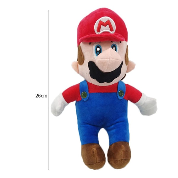 Super Mario Luigi Mjuk Plysch Leksak Fylld Docka För Barn Pojkar Flickor Födelsedagspresenter  (FMY) Red