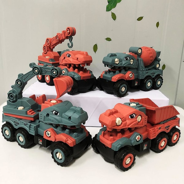 Gør-det-selv-bloklegetøjssamling Byggelastbil Dinosaur Toddlers Early Education (FMY)