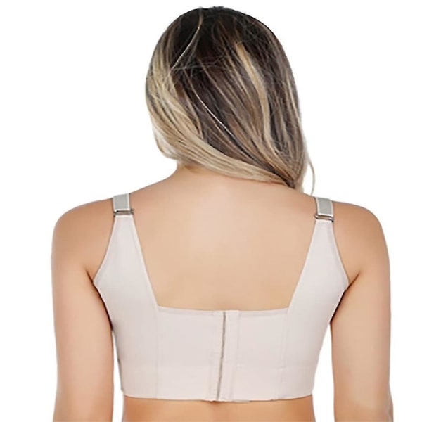 Naisten Deep Cup -rintaliivit Piilota selkä Lihalla, koko selkäpeitteellä Push Up -urheiluliivit (FMY) Skin 38D
