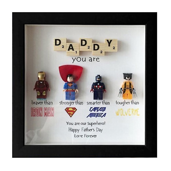 Superhelt Foto Ramme Væghængt Kunst Retro Tegneseriefigur Familie Dekoration (FMY) Black Family 4