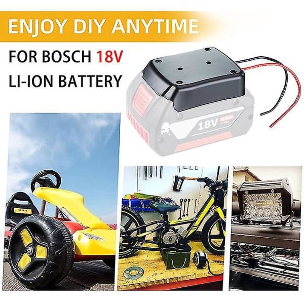 Power Wheels Adapter för Bosch 18v Litiumbatteri Bat609 Bat618g Batteriadapter Dock Strömkontakt för Bosch 18v Konverter  (FMY)