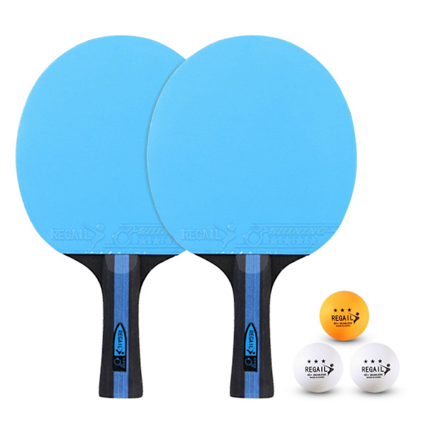Ping Pong-racket Bordtennisracket med Bärväska (FMY) Blue paddle and ball set