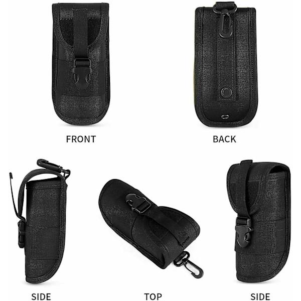 Solbriller Hard Case Taktiske Briller Robust Bæreetui Med Bælteklips (FMY) Black