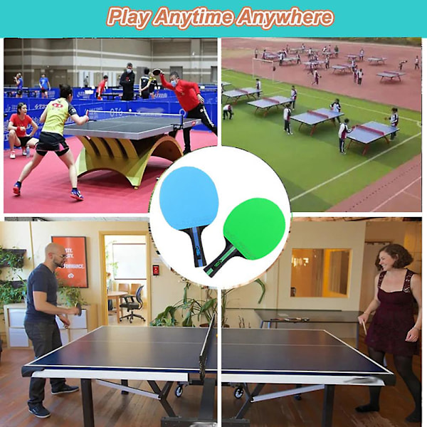 Ping Pong-racket Bordtennisracket med Bärväska (FMY) Green Only paddle